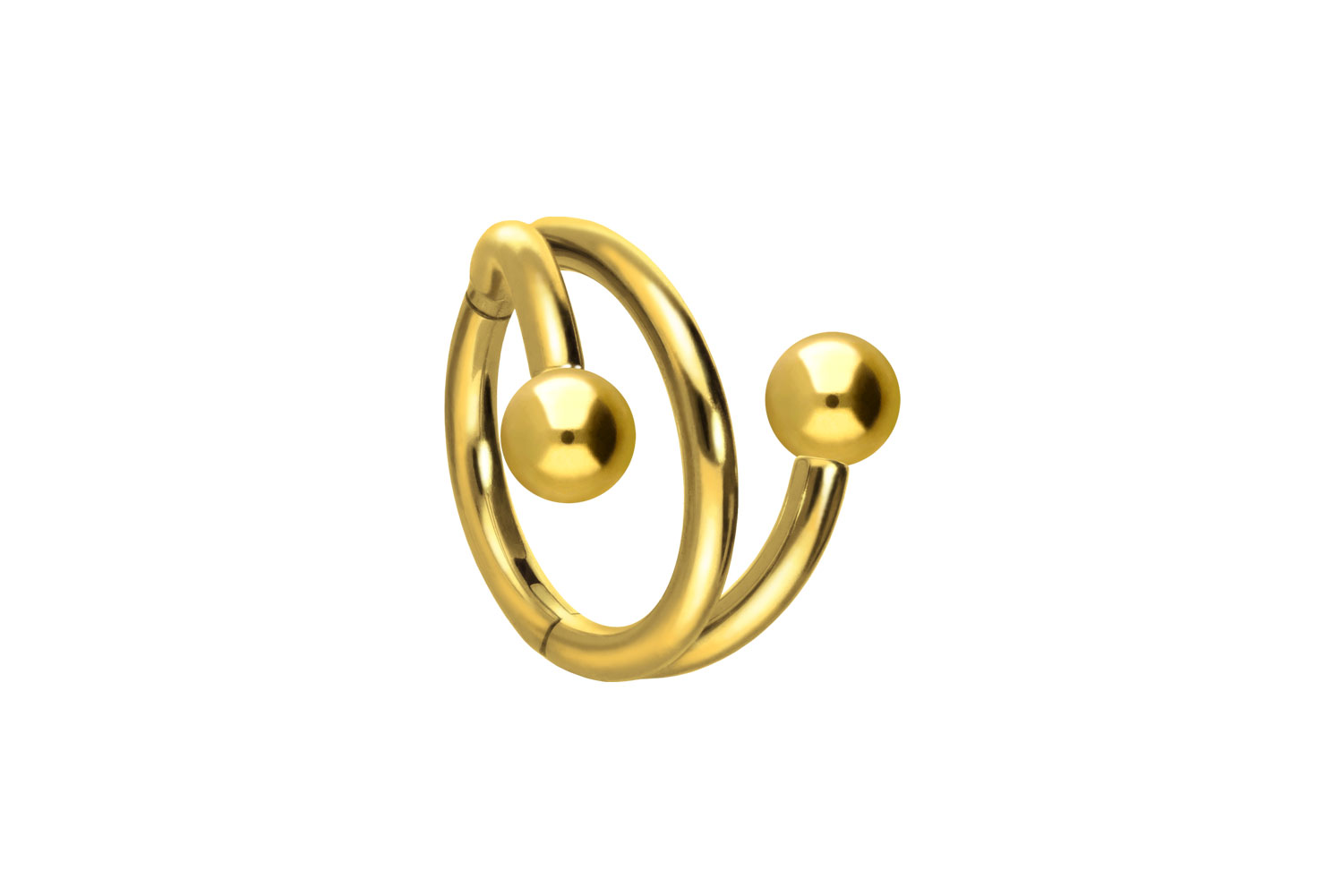 Titan Segmentring Clicker Piercing mit Innengewinde 3 RINGE + 2 KUGELN